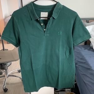 Zara Man Dark Green Polo in Size M